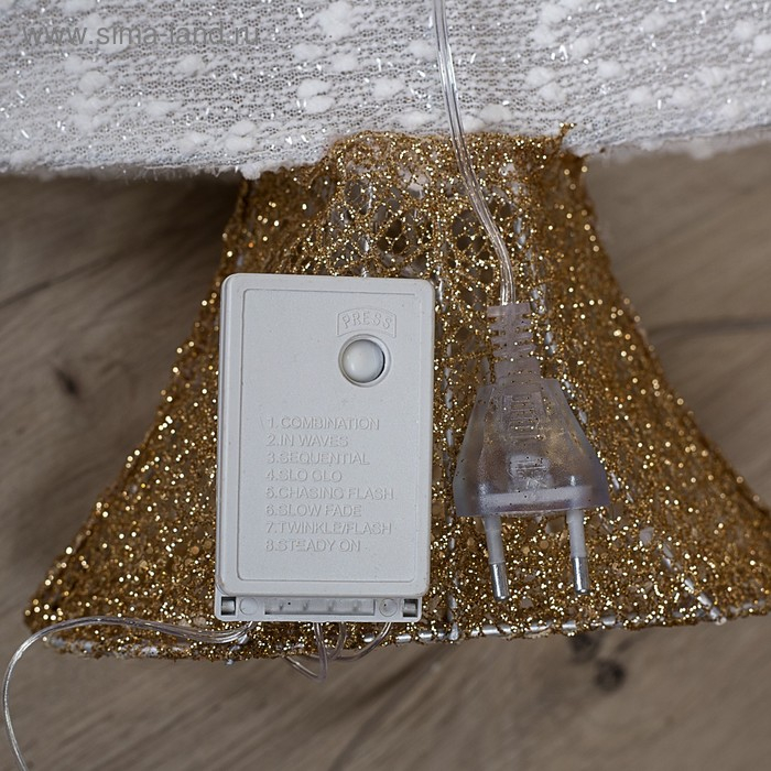 Светодиодная фигура &laquo;Ёлка&raquo; 40 &times; 50 &times; 10 см, металл, текстиль, 220 В, свечение тёплое белое