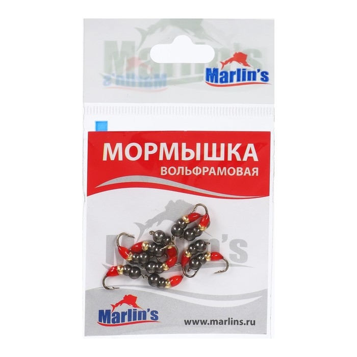 Мормышка вольфрам Marlin's Мураш №3, 4 мм, 1 г, цвет золото, черный, 10 шт.