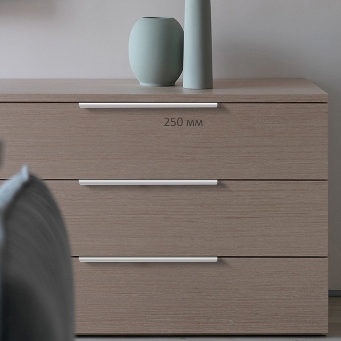 Ручка CAPPIO RT001CP, L=250,м/о 192, цвет матовый хром