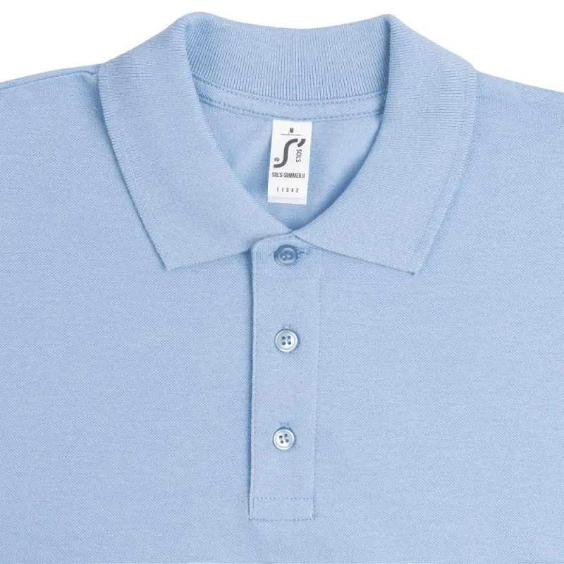 Рубашка поло мужская Summer 170 голубая, размер XS