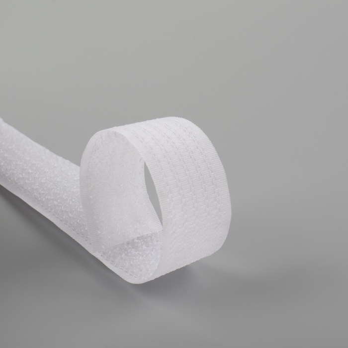 Липучка гибридная, 20 мм × 25 ± 1 м, цвет белый Липучка гибридная, 20 мм × 25 ± 1 м, цвет белый