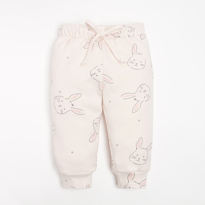 Ползунки-штанишки Крошка Я &laquo;Зайчик&raquo;, рост 62-68 см, цвет бежевый