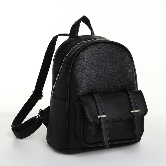 Рюкзак городской на молнии, цвет чёрный Рюкзак городской на молнии, цвет чёрный