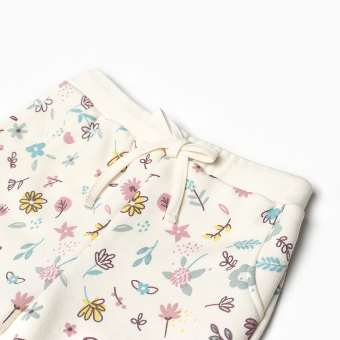 Костюм: толстовка и брюки Крошка Я Flower, рост 74-80 см, бежевый Костюм: толстовка и брюки Крошка Я Flower, рост 74-80 см, бежевый