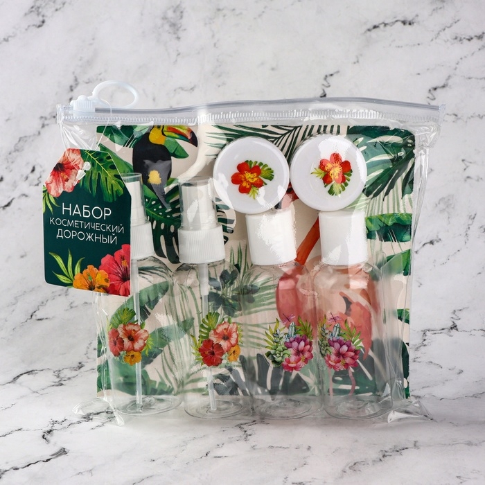 Набор для хранения «Тропики», в чехле, 8 предметов Набор для хранения «Тропики», в чехле, 8 предметов
