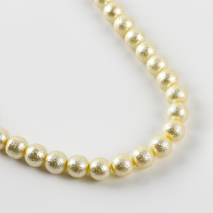 Бусины из стекла, набор 78 шт., размер 1 шт. &mdash; 10 мм, цвет белое золото