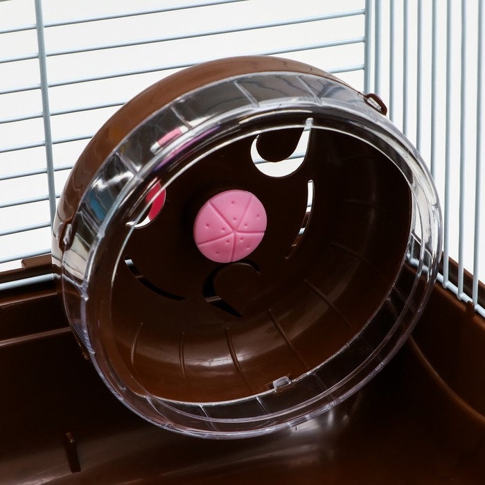 Клетка для грызунов "Пижон", двухэтажная с наполнением 31 х 24 х 29 см, коричневая