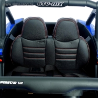 Электромобиль &laquo;БАГГИ&raquo;, полный привод 4WD, кожаное сиденье, цвет синий