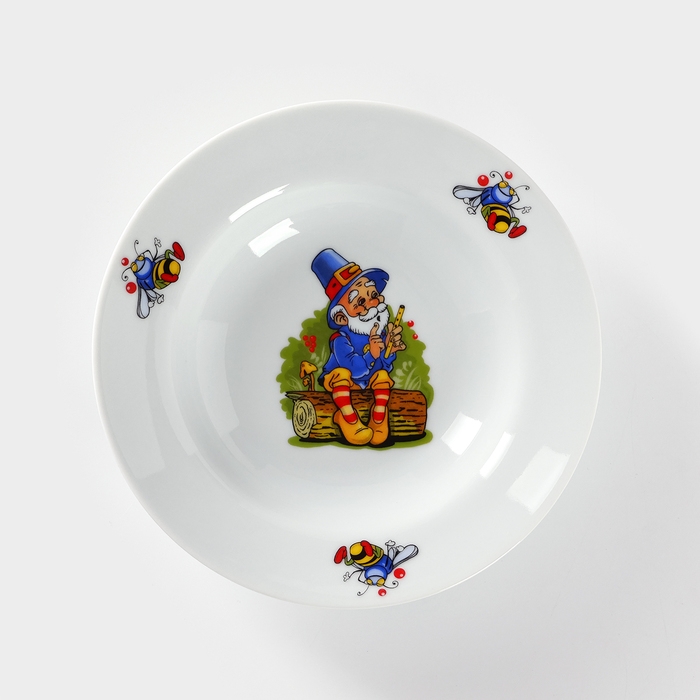 Тарелка глубокая фарфоровая «Лесовичок», 250 мл, d=20 см, рисунок МИКС Тарелка глубокая фарфоровая «Лесовичок», 250 мл, d=20 см, рисунок МИКС