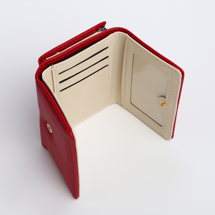 Кошелёк женский на кнопке, цвет бордовый Кошелёк женский на кнопке, цвет бордовый