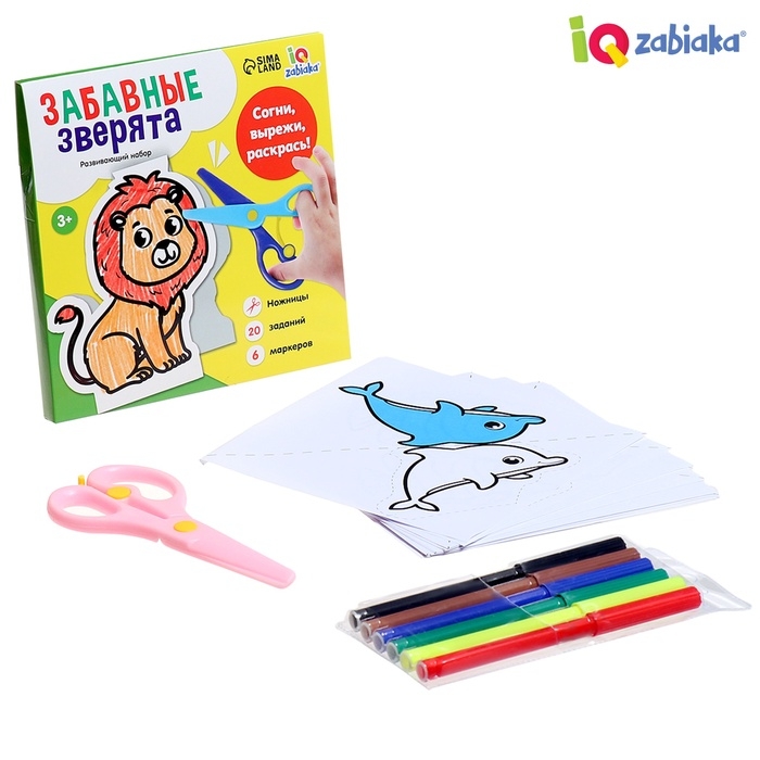 Развивающий набор «Забавные зверята», 20 заданий, 3+ Развивающий набор «Забавные зверята», 20 заданий, 3+