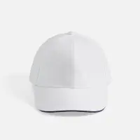 Бейсболка Buffalo, белая с темно-синим Бейсболка Buffalo, белая с темно-синим