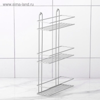 Полка прямоугольная 3-х ярусная, 26,5&times;10,5&times;50 см, цвет хром