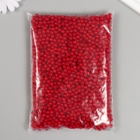 Набор бусин "Жемчуг" d 6 мм, 250 гр, красный