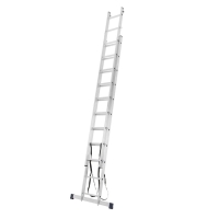 Лестница ТУНДРА, двухсекционная, алюминиевая, 11 ступеней Лестница ТУНДРА, двухсекционная, алюминиевая, 11 ступеней