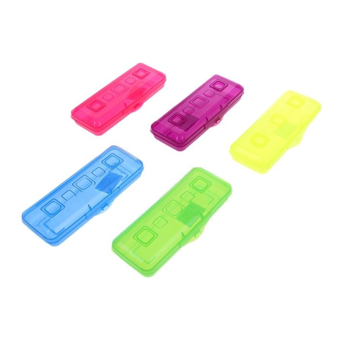 Пенал-футляр Стамм Cristal, 90 х 210 х 40 мм, пластиковый, микс Пенал-футляр Стамм Cristal, 90 х 210 х 40 мм, пластиковый, микс