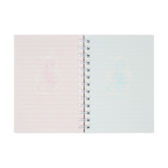 Записная книжка подарочная на гребне 80л,линия, цветной блок,облож.ПВХ 3D Аниме(17,7х13,7см)   10539