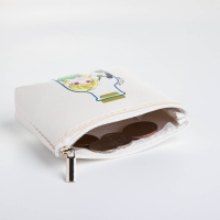 Кошелёк на молнии, цвет белый