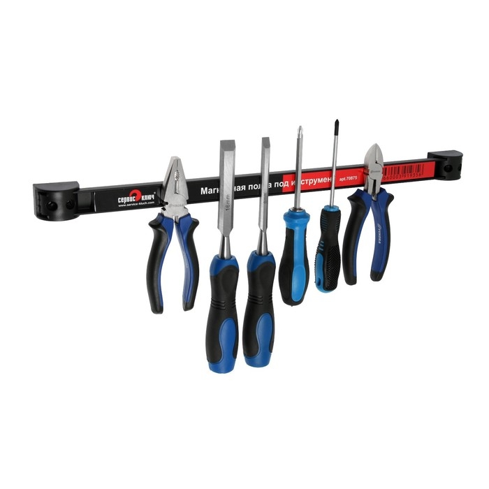 Магнитная полка под инструмент Магнитная полка под инструмент "СЕРВИС КЛЮЧ" 70875, длина 500 мм