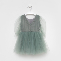 Платье для девочки нарядное KAFTAN, рост 98-104 см (30), цвет зелёный