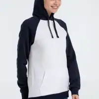 Толстовка унисекс Seattle белая с темно-синим, размер S