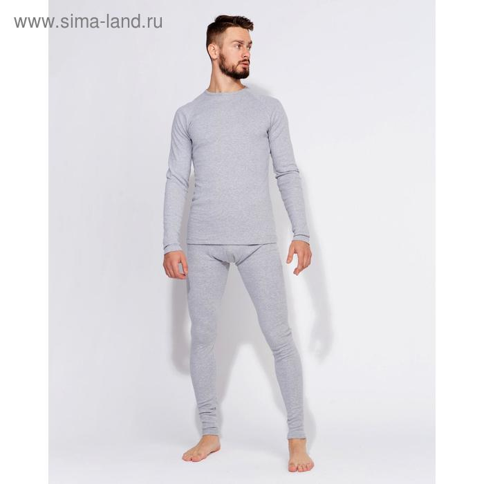 Термобельё мужское (джемпер, брюки) MINAKU, цвет светло-серый меланж, размер 58