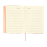 Ежедневник недатированный A5 136 листов deVENTE. Jane, мягкая обложка пвх, резинка, перфорация, ляссе, блок 70, розовый Ежедневник недатированный A5 136 листов deVENTE. Jane, мягкая обложка пвх, резинка, перфорация, ляссе, блок 70, розовый