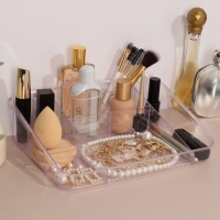 Органайзер для хранения маникюрных/косметических принадлежностей, 8 секций, 26 × 20 × 7 см, цвет прозрачный/МИКС Органайзер для хранения маникюрных/косметических принадлежностей, 8 секций, 26 × 20 × 7 см, цвет прозрачный/МИКС