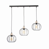 Люстра "Контур" 3х60Вт Е27 Чёрный 70х20х22(90)см