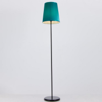 Торшер 6601 1х40Вт Е27 черный/бирюзовый