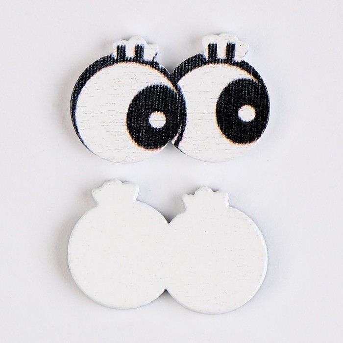 Глаза деревянные , набор 40 шт., размер 1 шт. &mdash; 2 &times; 1,1 см