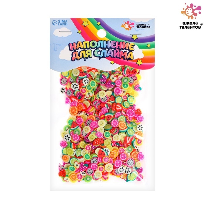 Наполнение для слайма, пакет 20 г, микс фруктов Наполнение для слайма, пакет 20 г, микс фруктов