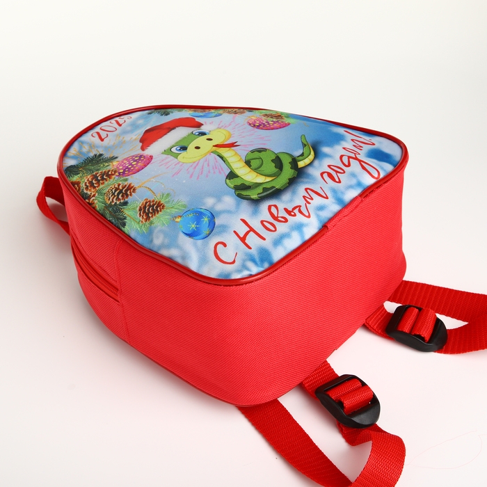 Рюкзак новогодний на молнии «Выбражулька», цвет красный Рюкзак новогодний на молнии «Выбражулька», цвет красный