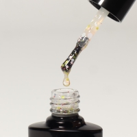 Гель лак для ногтей, &laquo;MILK GLITTER&raquo;, 3-х фазный, 8мл, LED/UV, цвет прозрачный (04)