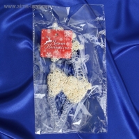 Украшение ёлочное "Олень" 18х9 см, 13х13,5 см, микс, прозрачный