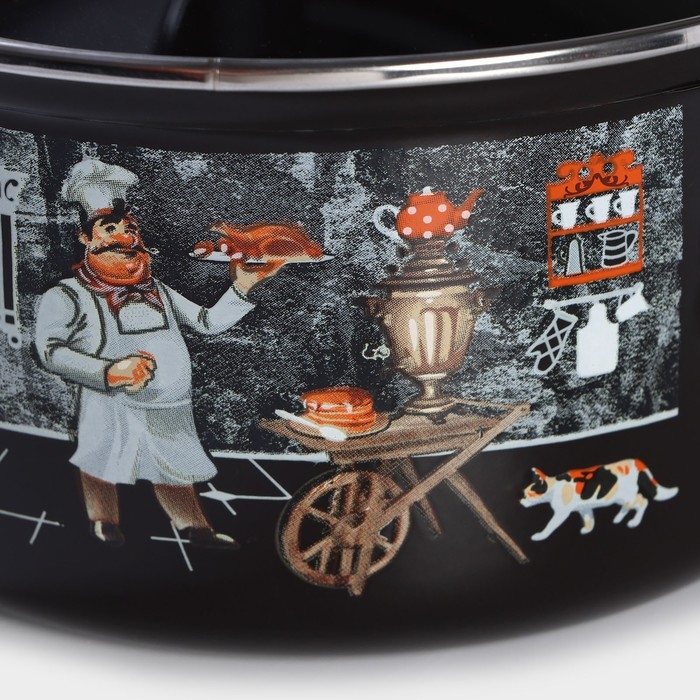 Набор эмалированных кастрюль &laquo;Бергамо&raquo;, 3 предмета: 1.5 л, 2.3 л, 3 л, индукция