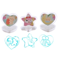 Печать цветная &laquo;Зайка&raquo;, набор 3 шт., ролик-печать с 2 насадками, штемпельная подушка