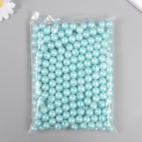 Набор бусин "Жемчуг" d 12 мм, 250 гр, голубой