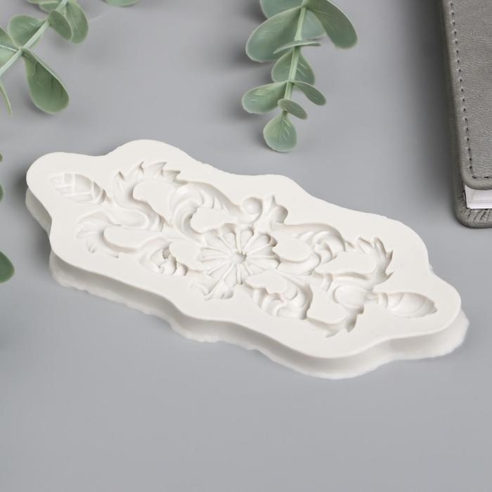 Молд силикон Молд силикон "Узор - цветок и вензеля" 5,7х13,3 см