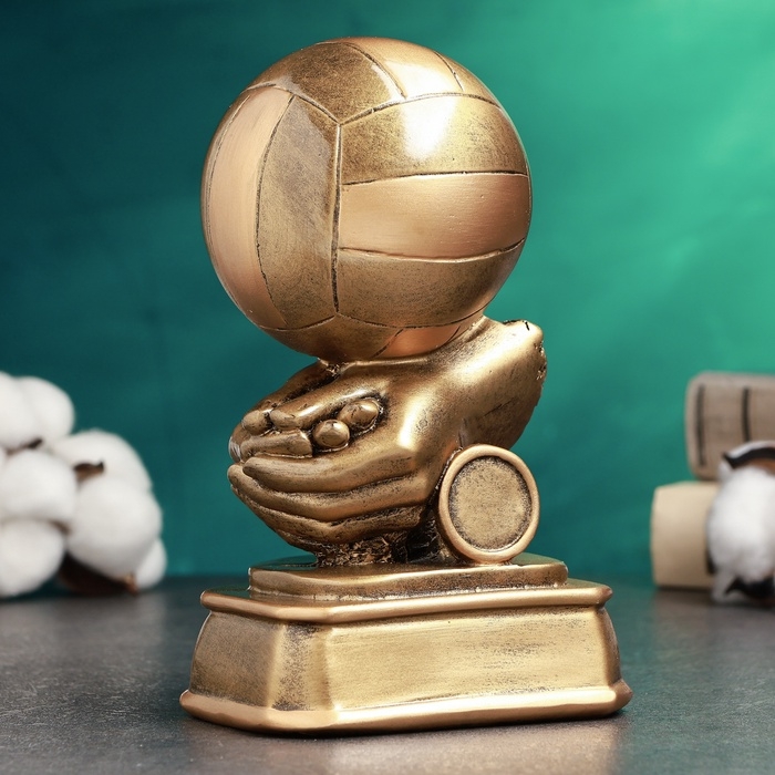 Стела Стела "Волейбол" золото, 8,5х11х18см