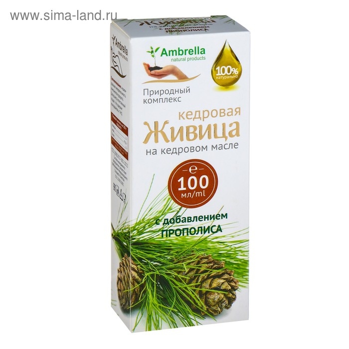 Кедровая живица на кедровом масле с прополисом, при бронхите, 100 мл