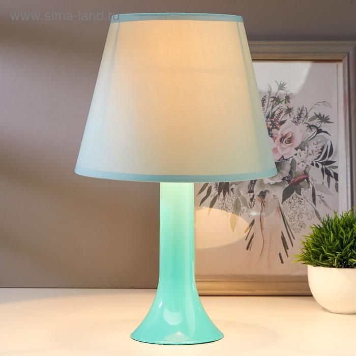 Лампа настольная 13204 1хЕ27 15Вт бирюзовый d=22 см, h=34,5 см RISALUX