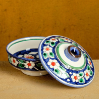 Набор чайный Риштан, 9 предм: чайник 1л., 6 пиал 9,5см, конфетница 23см, сахарница 250м Набор чайный Риштан, 9 предм: чайник 1л., 6 пиал 9,5см, конфетница 23см, сахарница 250м