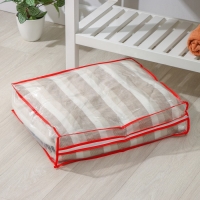 Кофр для хранения вещей, 53&times;45&times;15 см, прозрачный, цветной замок МИКС