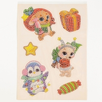 Алмазная мозаика - стикер на новый год для детей с частичным заполнением «Волшебный Новый Год!», новогодний набор для творчества Алмазная мозаика - стикер на новый год для детей с частичным заполнением «Волшебный Новый Год!», новогодний набор для творчества