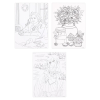 Раскраска акварелью с красками «Мои первые эскизы», А4 Раскраска акварелью с красками «Мои первые эскизы», А4