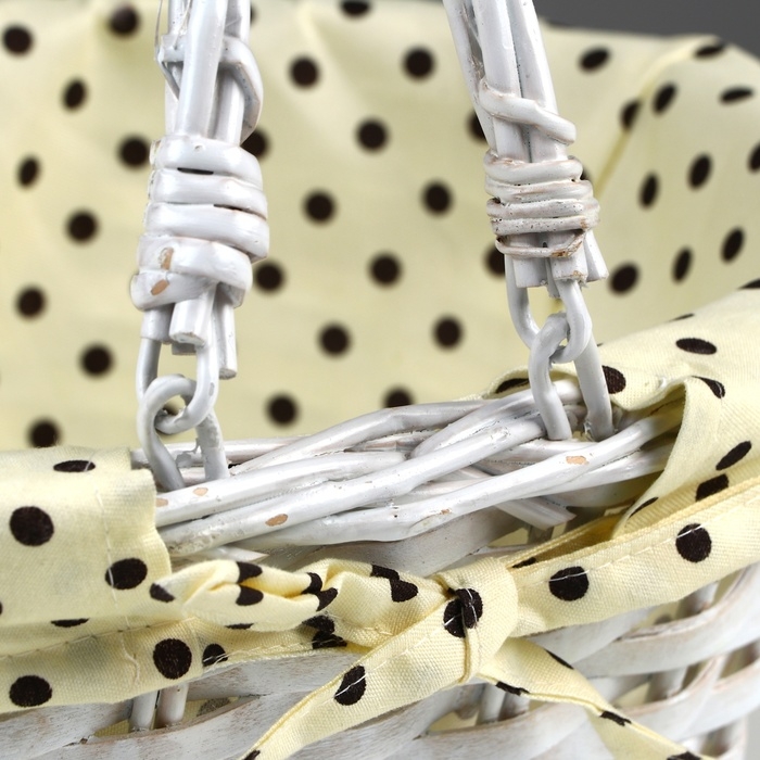 Корзина плетеная, 35х27х17 см, лоза, ткань