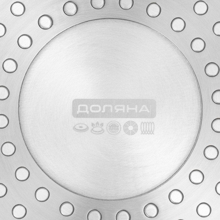 Сковорода Доляна &laquo;Первый дом&raquo;, d=22 см, антипригарное покрытие, индукция, цвет чёрный