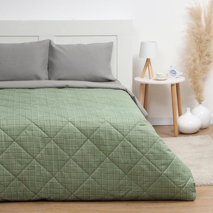 Покрывало LoveLife 1,5сп Green cage 150*210&plusmn;5см, новосатин, 100%п/э