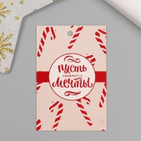 Бирка картон "Пусть мечты сбываются" набор 10 шт (5 видов) 4х6 см Бирка картон "Пусть мечты сбываются" набор 10 шт (5 видов) 4х6 см